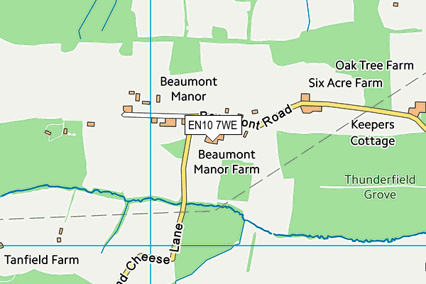 EN10 7WE map - OS VectorMap District (Ordnance Survey)