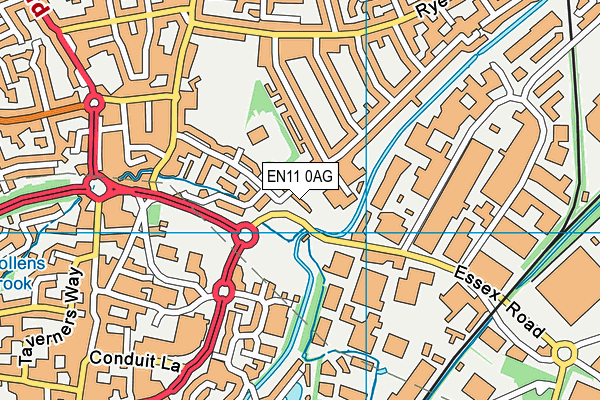 EN11 0AG map - OS VectorMap District (Ordnance Survey)