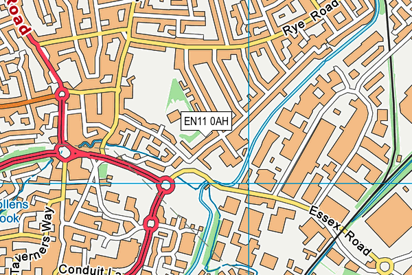 EN11 0AH map - OS VectorMap District (Ordnance Survey)