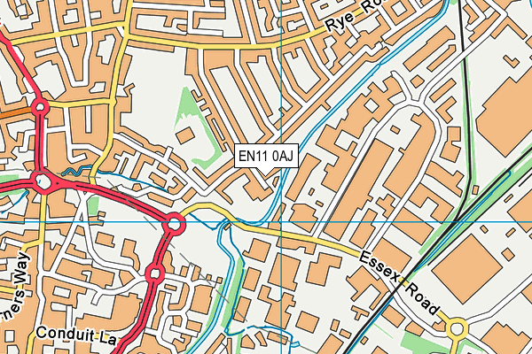 EN11 0AJ map - OS VectorMap District (Ordnance Survey)