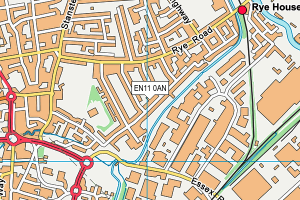 EN11 0AN map - OS VectorMap District (Ordnance Survey)