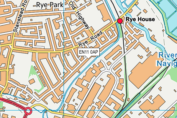 EN11 0AP map - OS VectorMap District (Ordnance Survey)