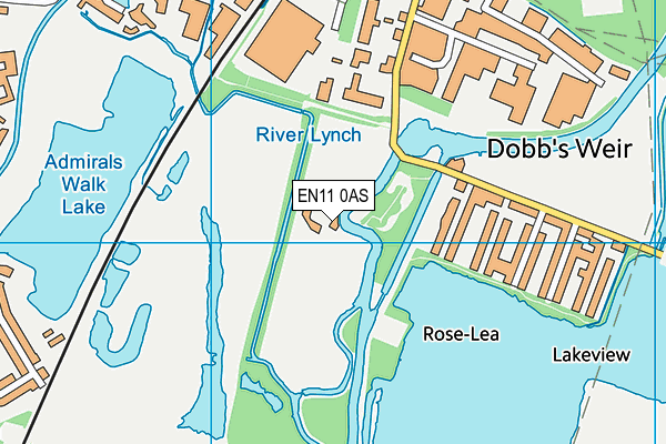 EN11 0AS map - OS VectorMap District (Ordnance Survey)