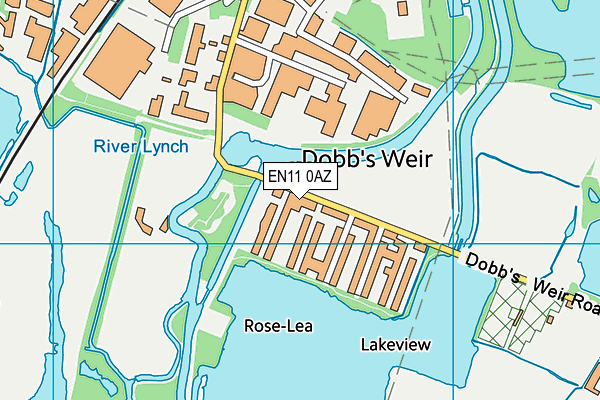 EN11 0AZ map - OS VectorMap District (Ordnance Survey)