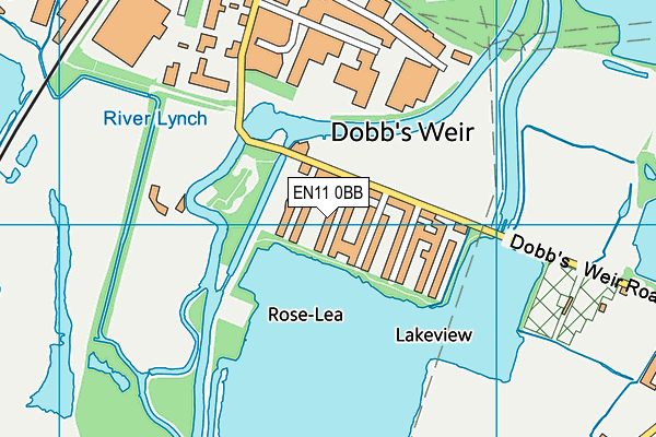 EN11 0BB map - OS VectorMap District (Ordnance Survey)