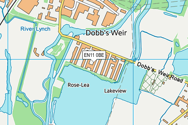 EN11 0BE map - OS VectorMap District (Ordnance Survey)