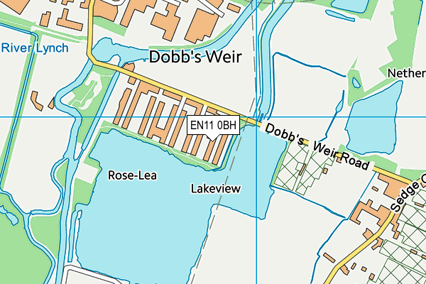 EN11 0BH map - OS VectorMap District (Ordnance Survey)