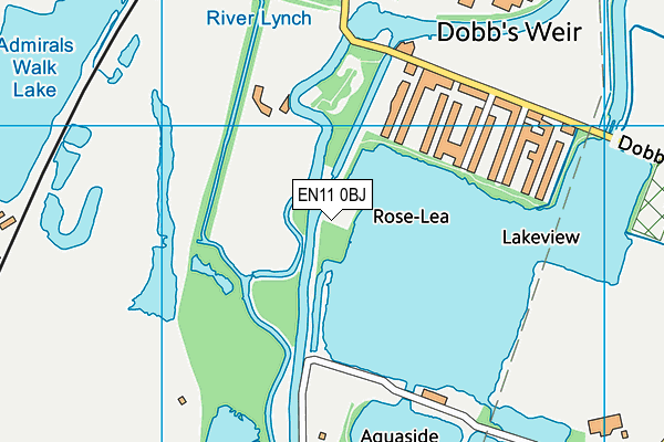 EN11 0BJ map - OS VectorMap District (Ordnance Survey)