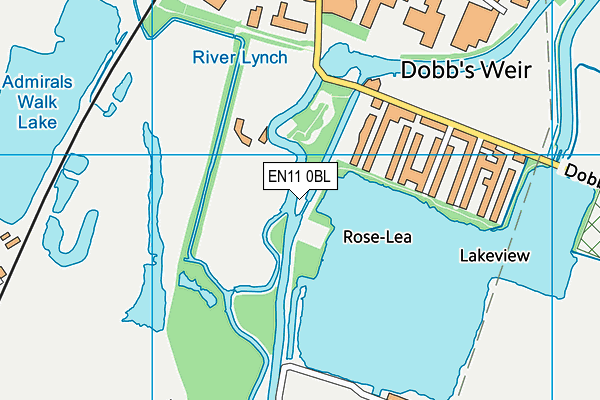 EN11 0BL map - OS VectorMap District (Ordnance Survey)