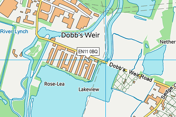 EN11 0BQ map - OS VectorMap District (Ordnance Survey)