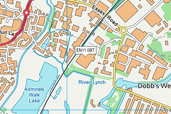 EN11 0BT map - OS VectorMap District (Ordnance Survey)