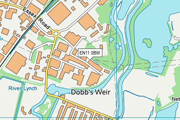 EN11 0BW map - OS VectorMap District (Ordnance Survey)