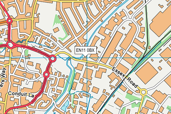 EN11 0BX map - OS VectorMap District (Ordnance Survey)