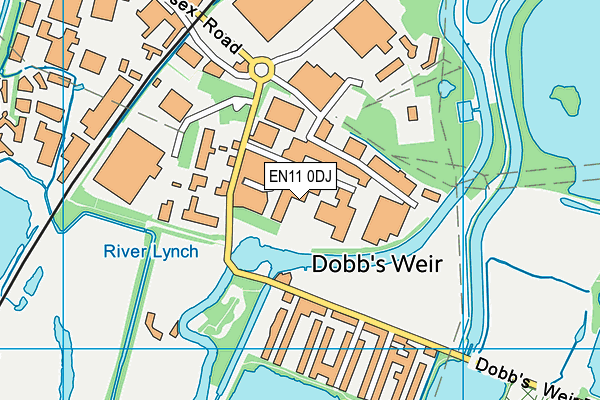 EN11 0DJ map - OS VectorMap District (Ordnance Survey)