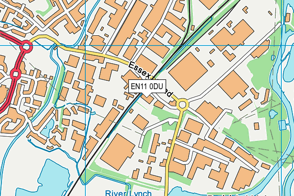 EN11 0DU map - OS VectorMap District (Ordnance Survey)