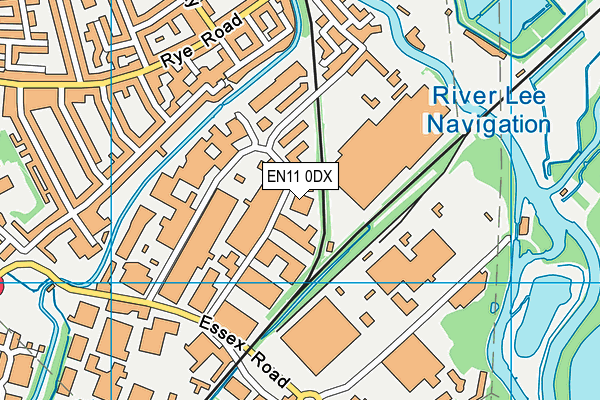 EN11 0DX map - OS VectorMap District (Ordnance Survey)