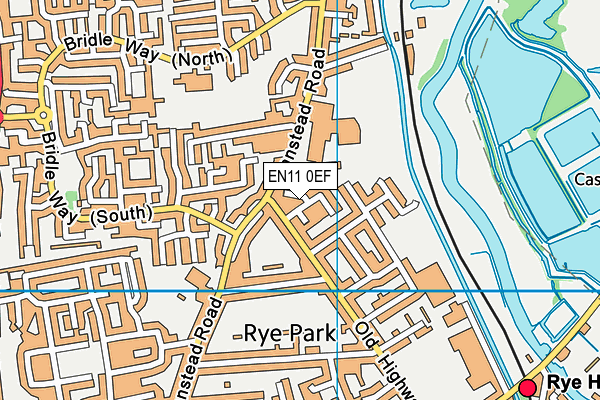 EN11 0EF map - OS VectorMap District (Ordnance Survey)