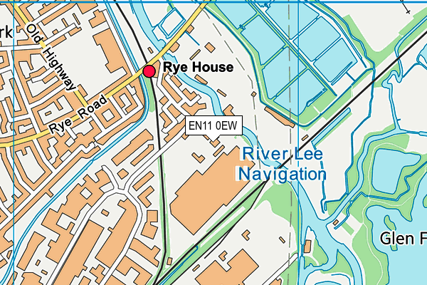 EN11 0EW map - OS VectorMap District (Ordnance Survey)