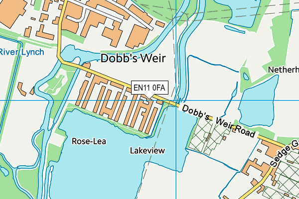 EN11 0FA map - OS VectorMap District (Ordnance Survey)