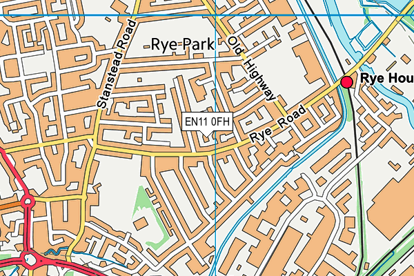 EN11 0FH map - OS VectorMap District (Ordnance Survey)