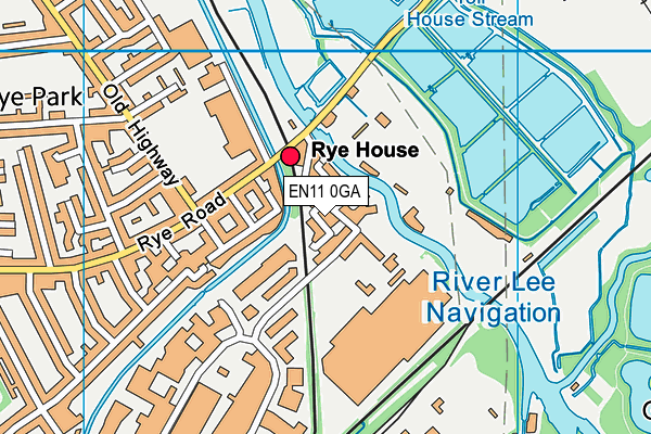 EN11 0GA map - OS VectorMap District (Ordnance Survey)