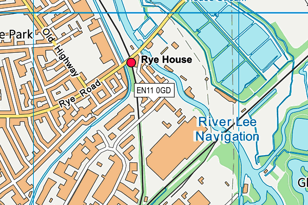 EN11 0GD map - OS VectorMap District (Ordnance Survey)