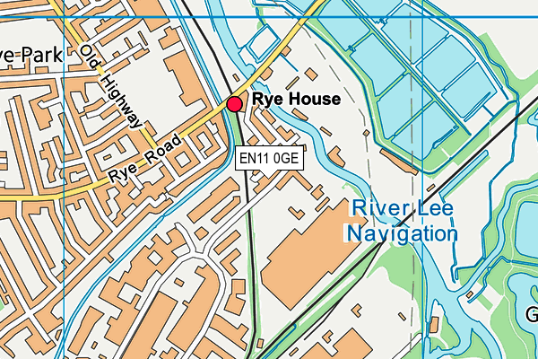 EN11 0GE map - OS VectorMap District (Ordnance Survey)