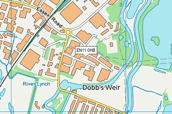 EN11 0HB map - OS VectorMap District (Ordnance Survey)