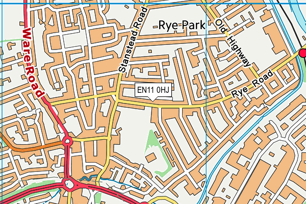 EN11 0HJ map - OS VectorMap District (Ordnance Survey)