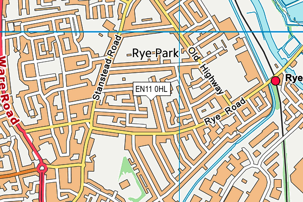 EN11 0HL map - OS VectorMap District (Ordnance Survey)