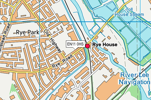 EN11 0HS map - OS VectorMap District (Ordnance Survey)