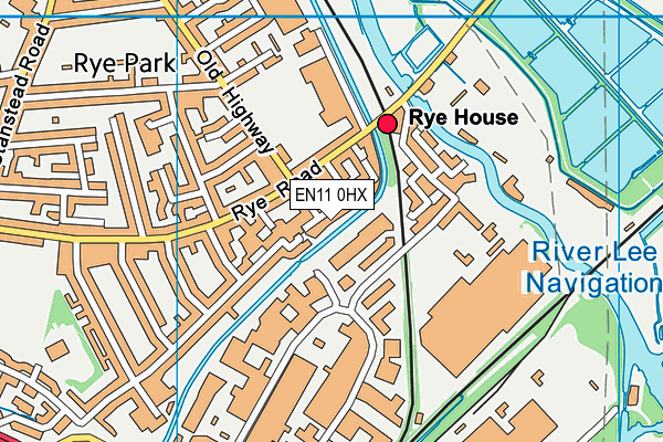 EN11 0HX map - OS VectorMap District (Ordnance Survey)