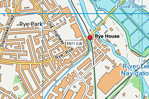 EN11 0JB map - OS VectorMap District (Ordnance Survey)