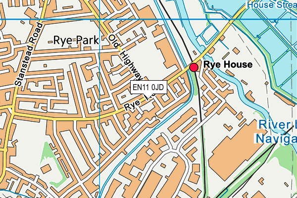 EN11 0JD map - OS VectorMap District (Ordnance Survey)