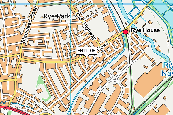 EN11 0JE map - OS VectorMap District (Ordnance Survey)