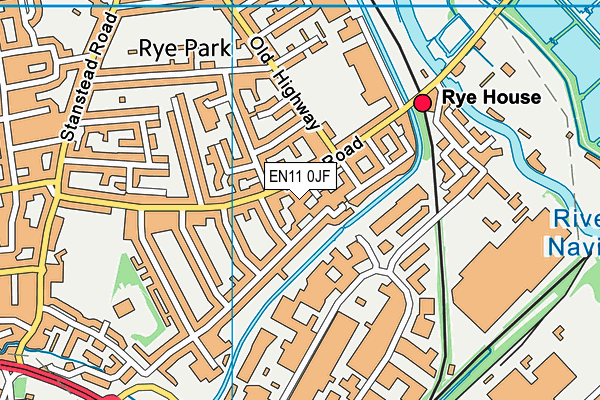 EN11 0JF map - OS VectorMap District (Ordnance Survey)