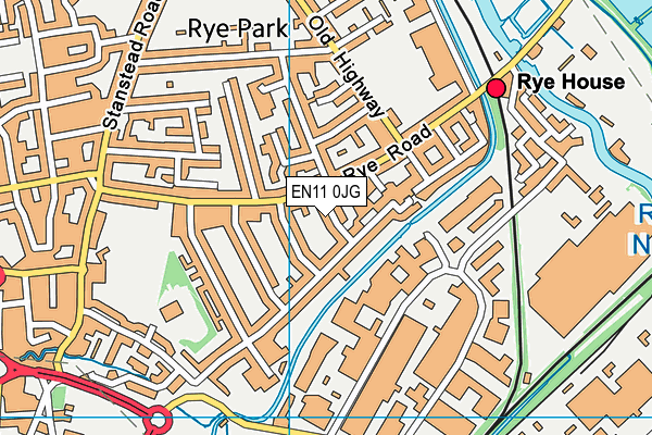 EN11 0JG map - OS VectorMap District (Ordnance Survey)