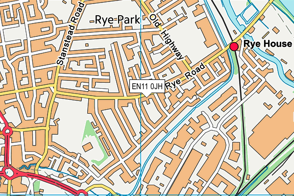 EN11 0JH map - OS VectorMap District (Ordnance Survey)