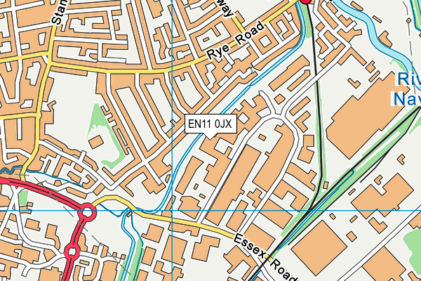 EN11 0JX map - OS VectorMap District (Ordnance Survey)