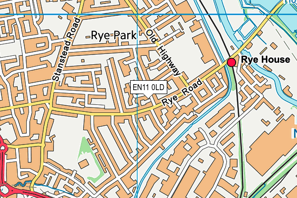 EN11 0LD map - OS VectorMap District (Ordnance Survey)