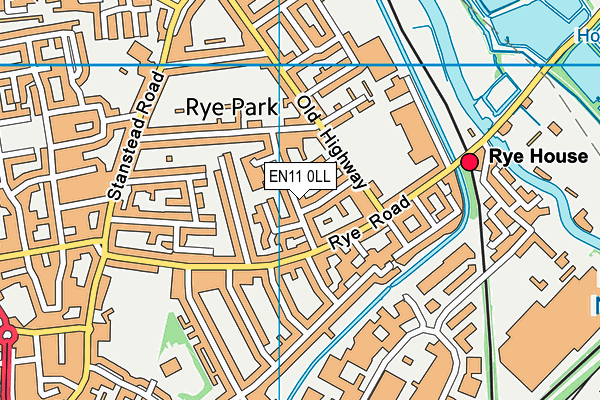 EN11 0LL map - OS VectorMap District (Ordnance Survey)