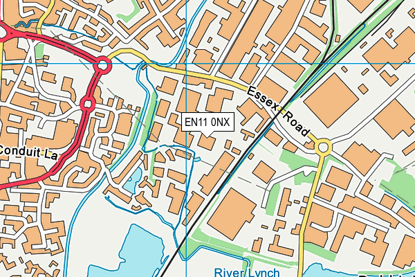 EN11 0NX map - OS VectorMap District (Ordnance Survey)