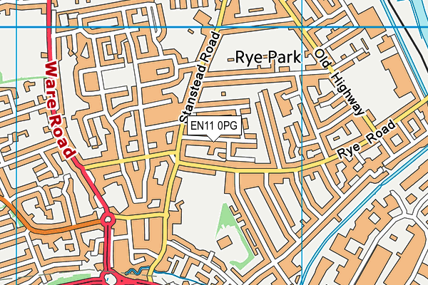 EN11 0PG map - OS VectorMap District (Ordnance Survey)