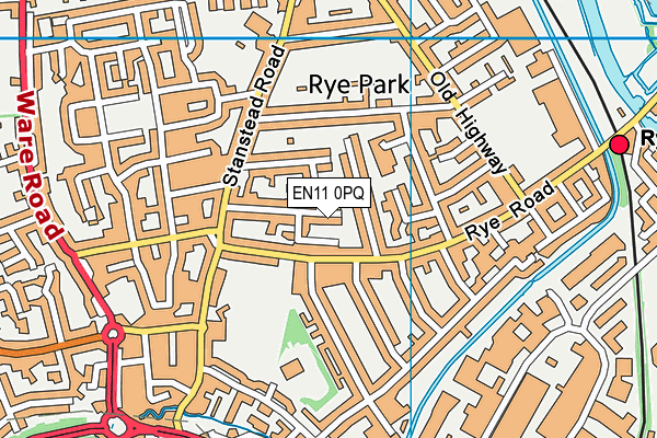 EN11 0PQ map - OS VectorMap District (Ordnance Survey)