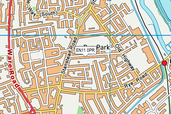 EN11 0PR map - OS VectorMap District (Ordnance Survey)