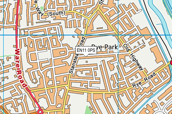 EN11 0PS map - OS VectorMap District (Ordnance Survey)