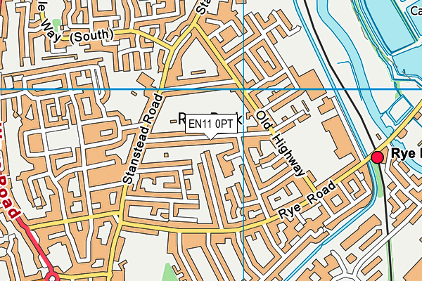 EN11 0PT map - OS VectorMap District (Ordnance Survey)