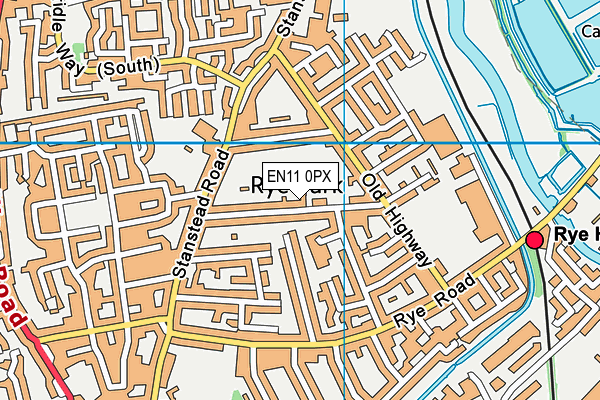 EN11 0PX map - OS VectorMap District (Ordnance Survey)