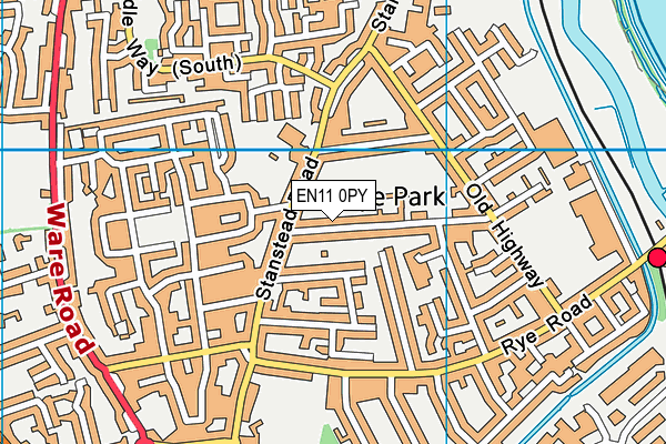 EN11 0PY map - OS VectorMap District (Ordnance Survey)