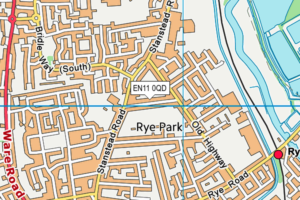 EN11 0QD map - OS VectorMap District (Ordnance Survey)